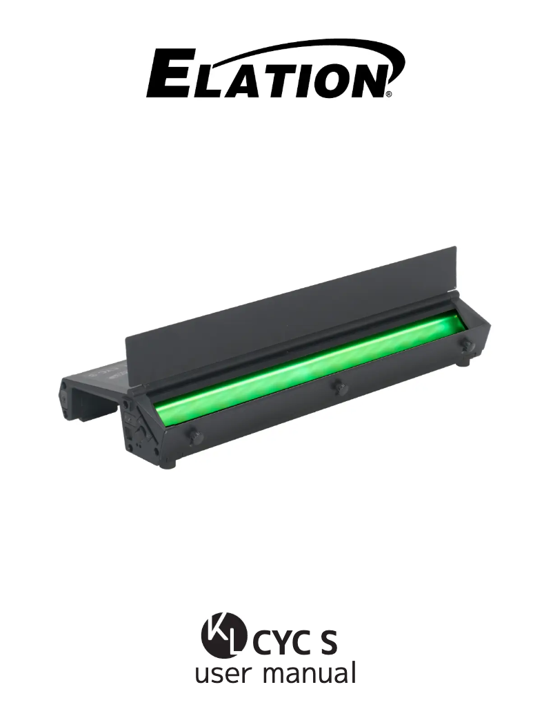 Page 1 de la notice Manuel utilisateur Elation KL Cyc S