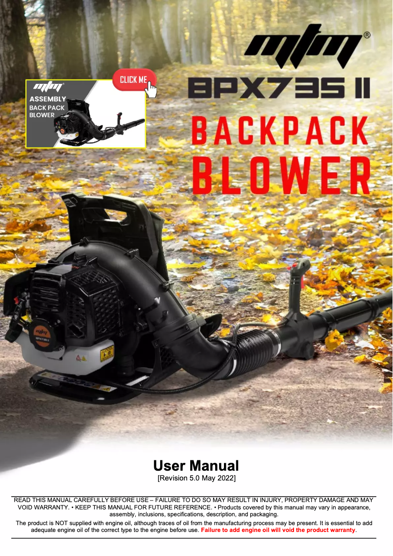 Page 1 de la notice Manuel utilisateur MTM BPX735 II