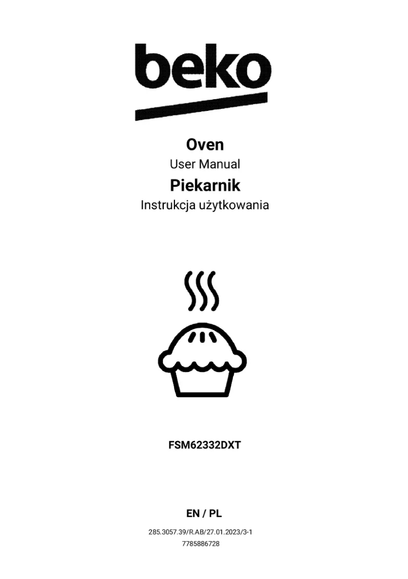 Page 1 de la notice Manuel utilisateur Beko FSM62332DXT