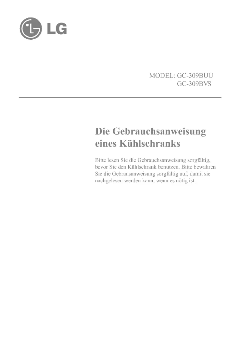 Page n°1 - Manuel utilisateur LG GC-309BVW