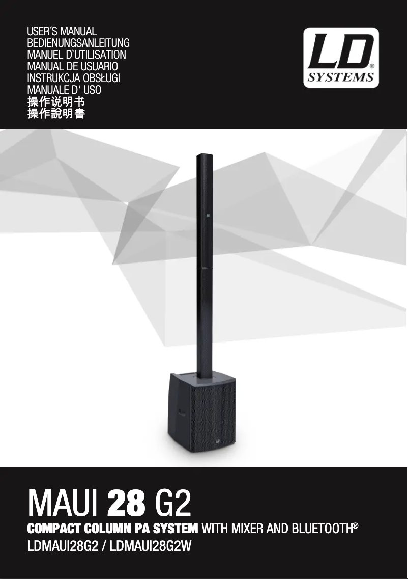 Page 1 de la notice Manuel utilisateur LD Systems MAUI 28 G2