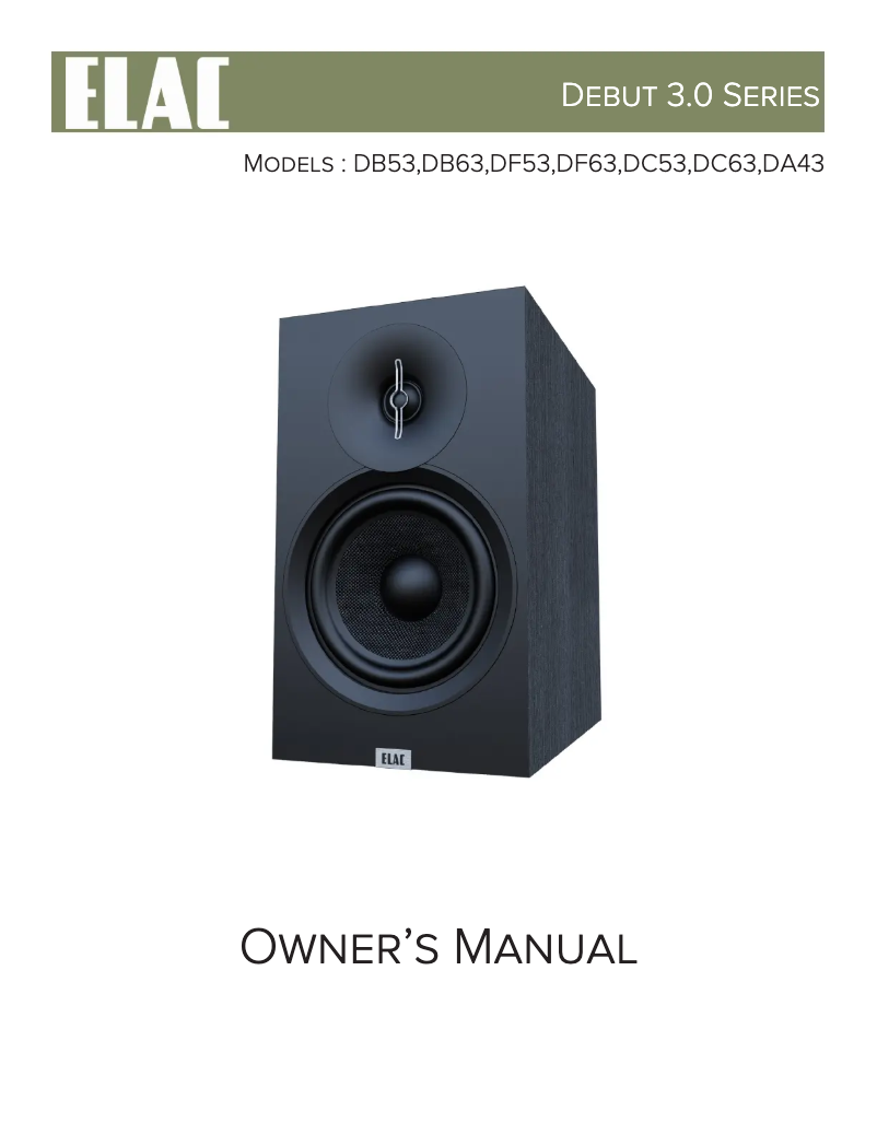 Page 1 de la notice Manuel utilisateur ELAC Debut 3.0 DF53