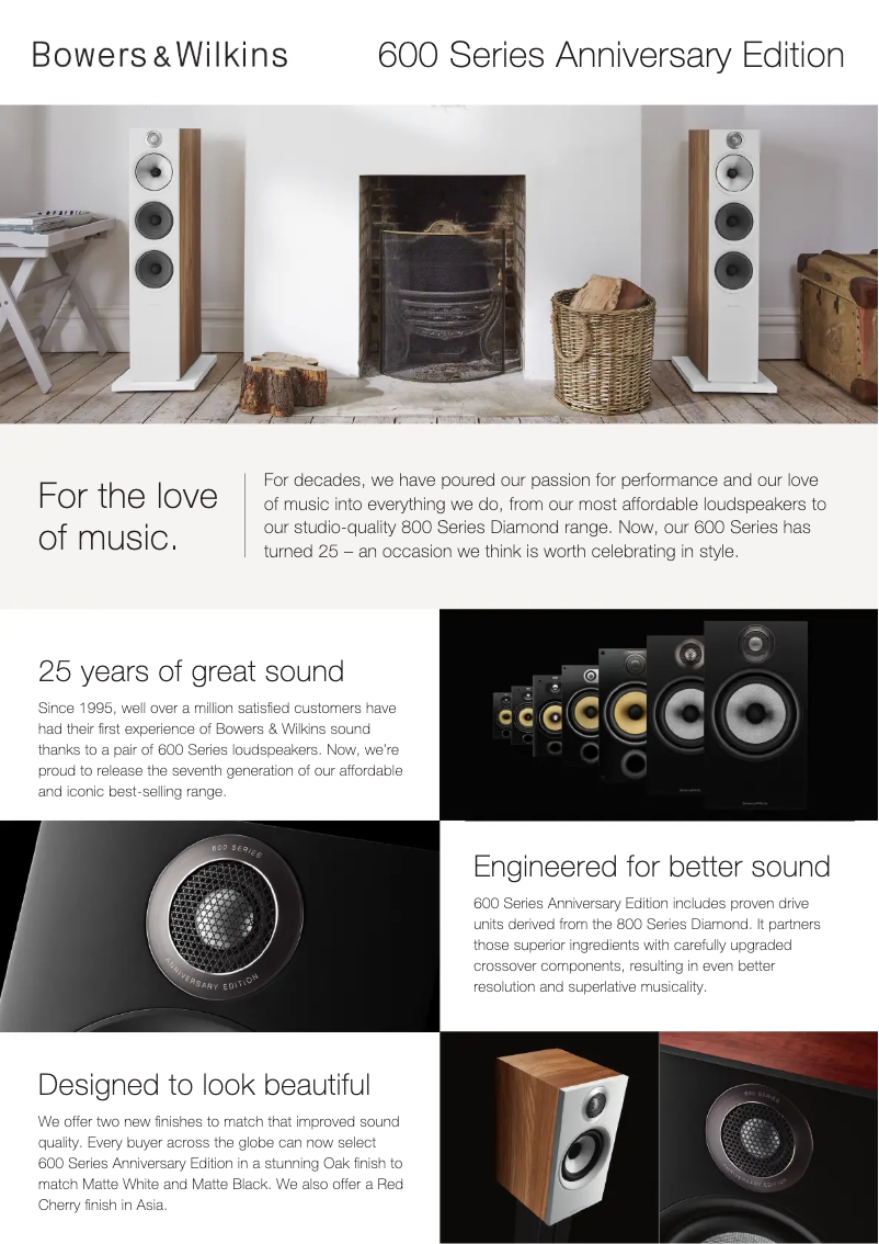 Página 1 del manual Ficha técnica Bowers & Wilkins 606 S2