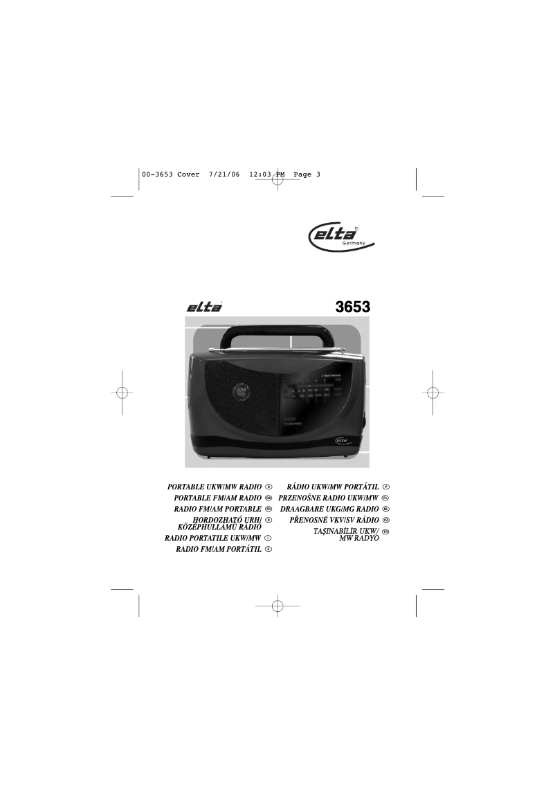 Página 1 del manual Manual de usuario Elta 3653