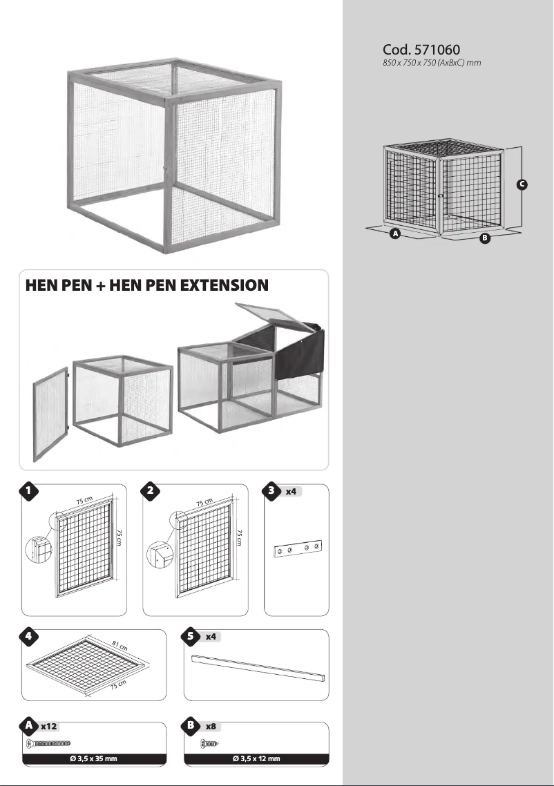 Page n°1 - Manuel utilisateur Ferplast Hen Pen Extension