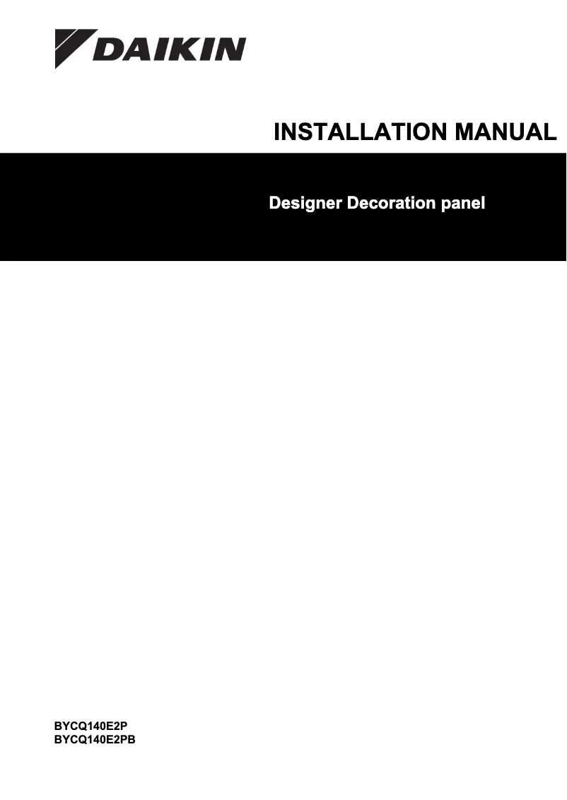 Página 1 del manual Manual de usuario Daikin BYCQ140E2P