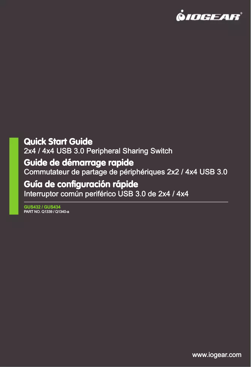Page n°1 - Guide de démarrage rapide iogear GUS432