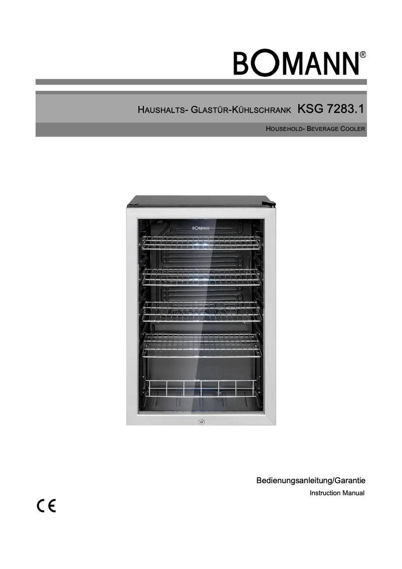 Page n°1 - Manuel utilisateur Bomann KSG 7283.1