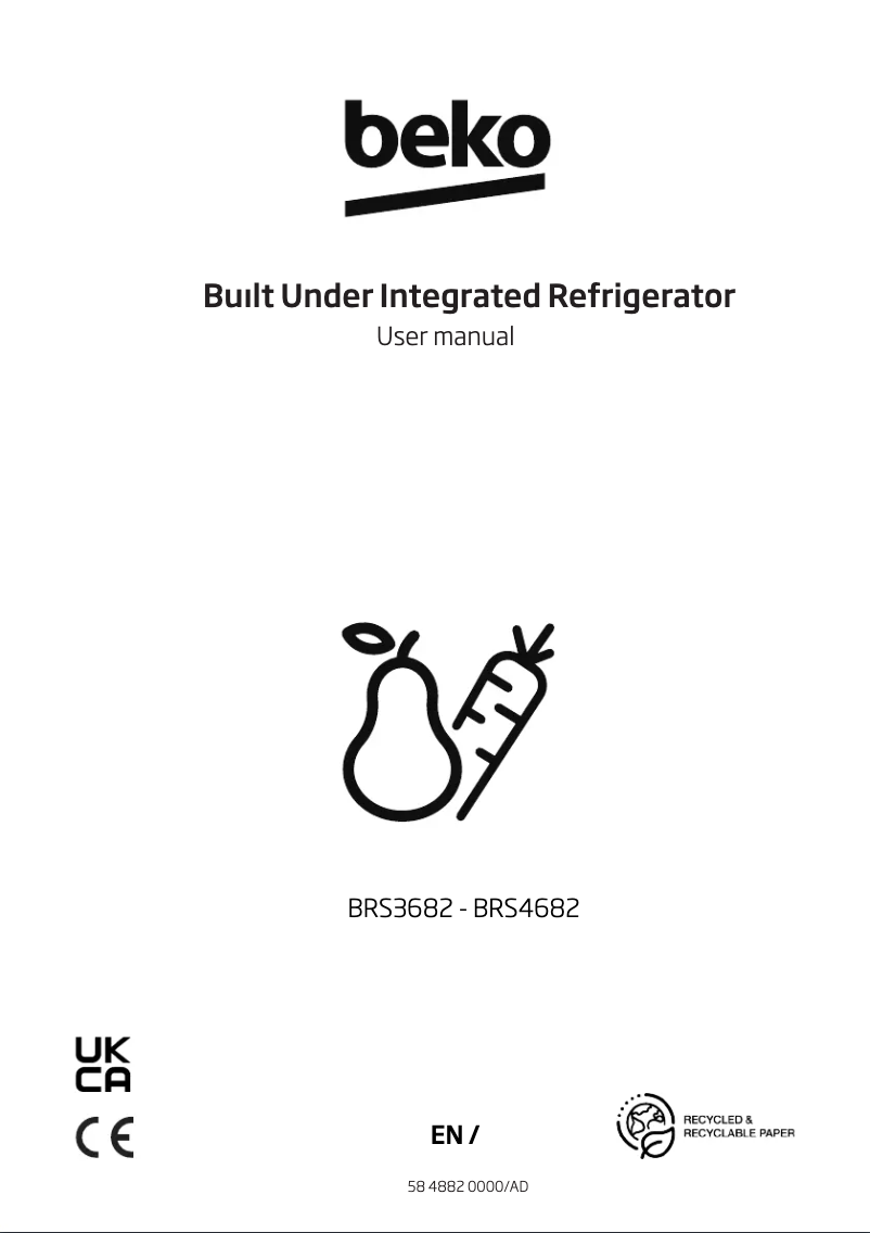 Page 1 de la notice Manuel utilisateur Beko BRS4682