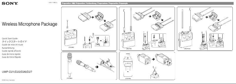 Página 1 del manual Guía de inicio rápido Sony UWP-D22