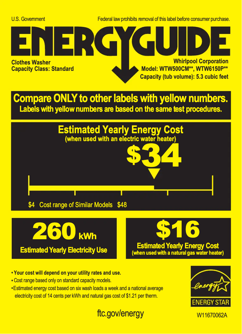 Image de la première page du manuel de l'appareil WTW6150PB