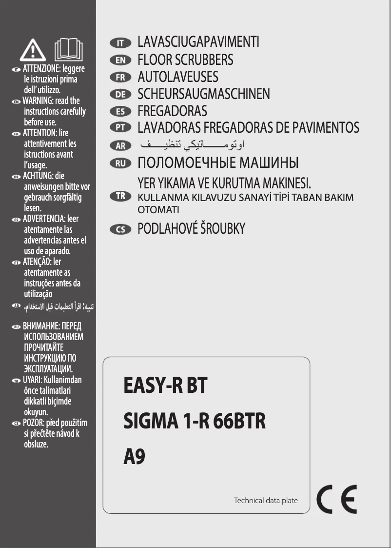 Page 1 de la notice Manuel utilisateur Lavorwash EASY-R 66 BT