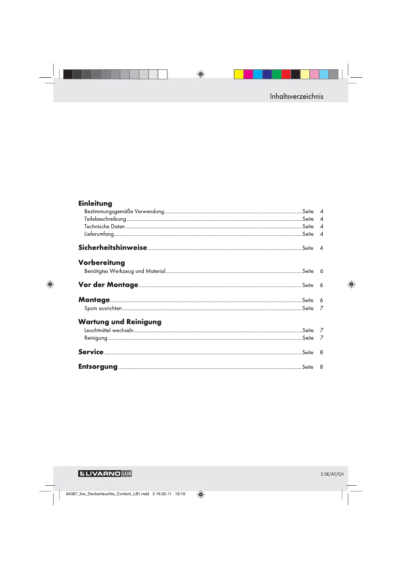 Image de la première page du manuel de l'appareil IAN 64367