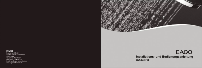 Image de la première page du manuel de l'appareil DA333F8