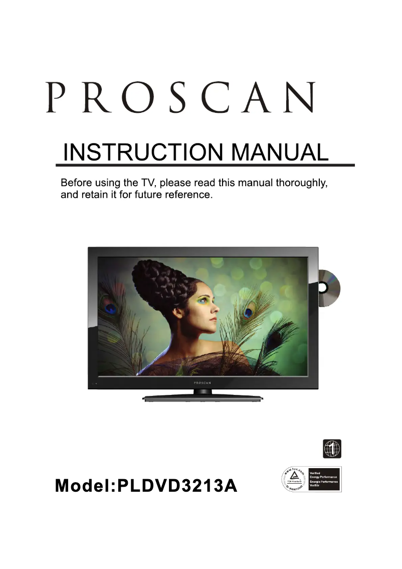 Page n°1 - Manuel utilisateur Proscan PLDVD3213A