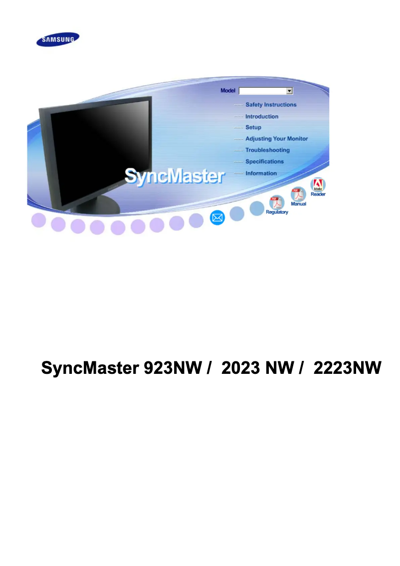 Page n°1 - Manuel utilisateur Samsung SyncMaster SM923NW