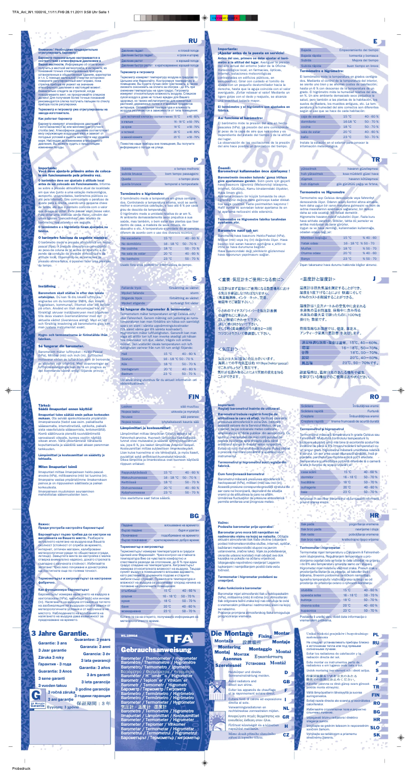 Page 1 de la notice Manuel utilisateur TFA 20.2045