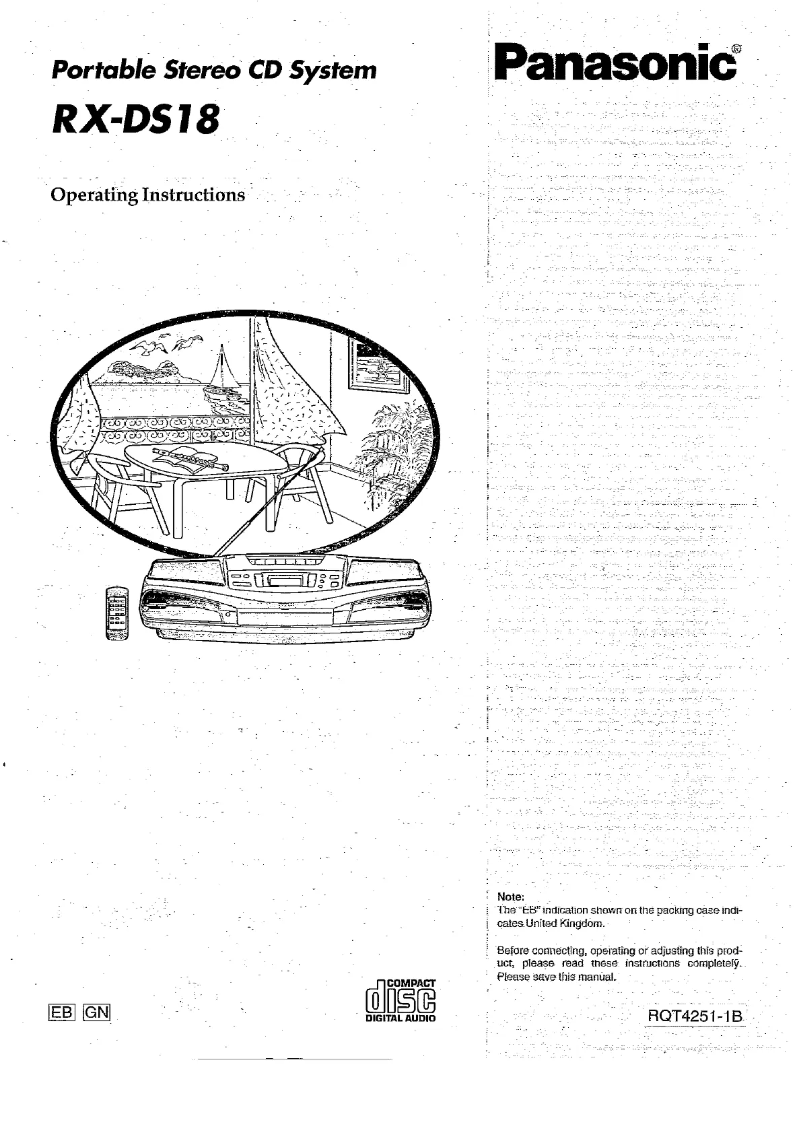 Image de la première page du manuel de l'appareil RX-DS18