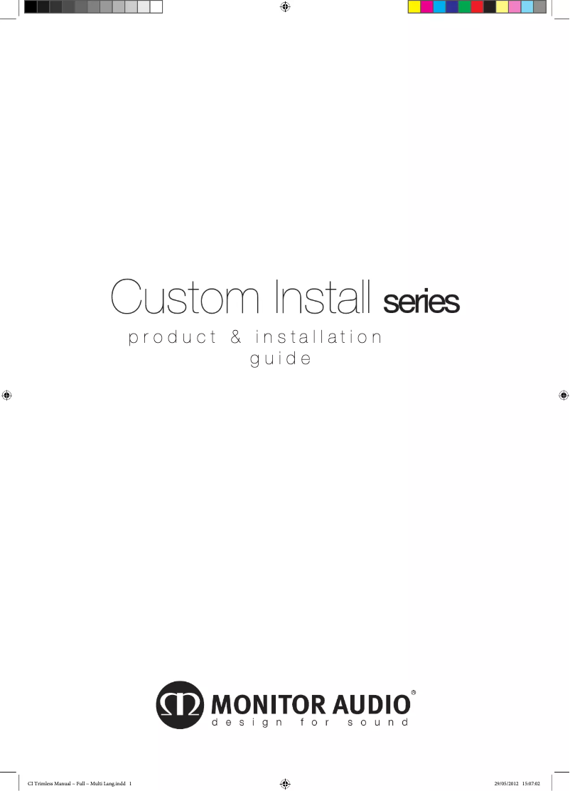 Page 1 de la notice Manuel utilisateur Monitor Audio CT165