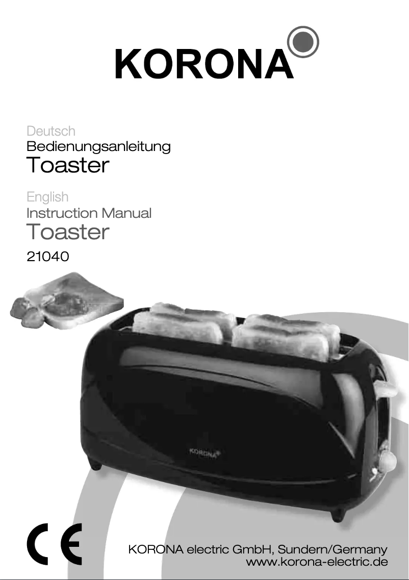 Image de la première page du manuel de l'appareil 21040