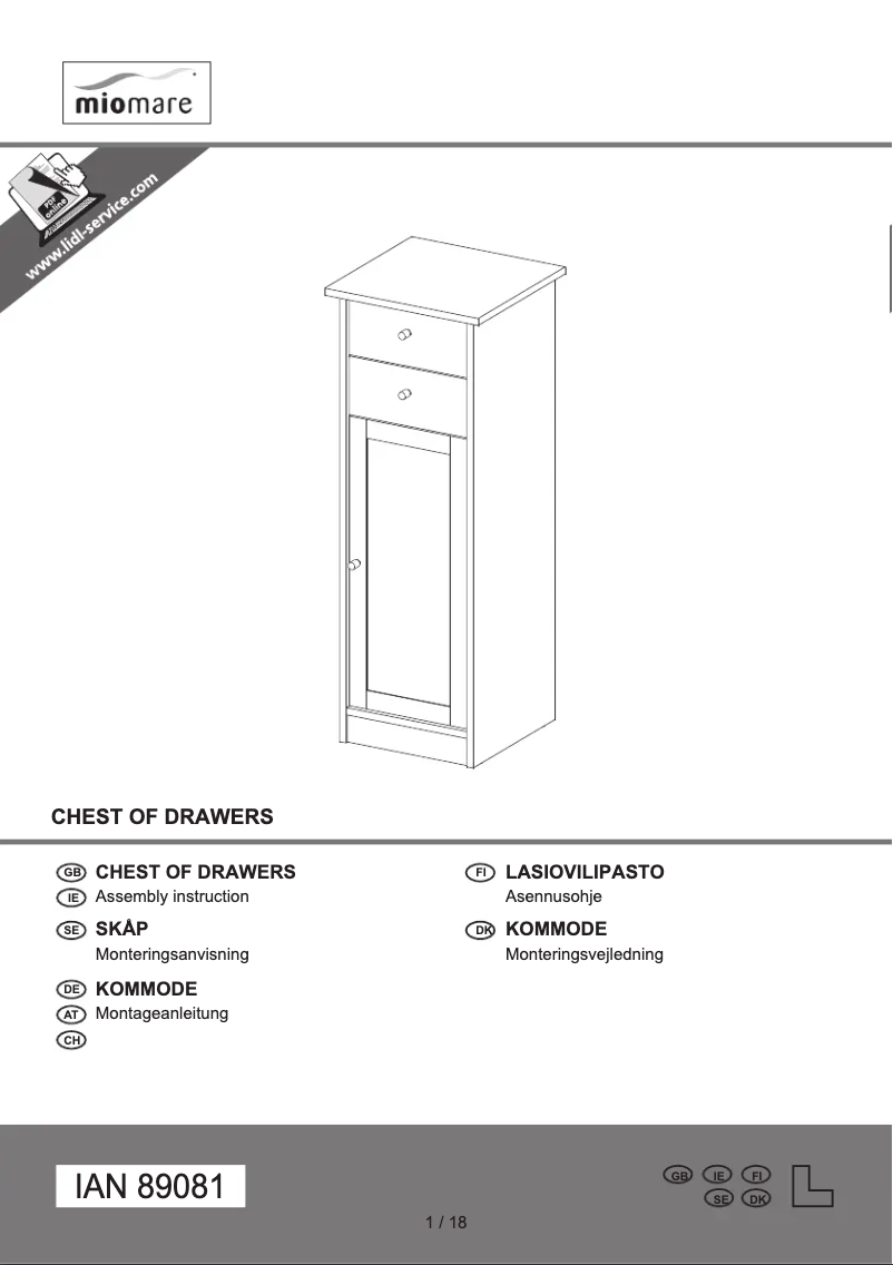Image de la première page du manuel de l'appareil IAN 89081