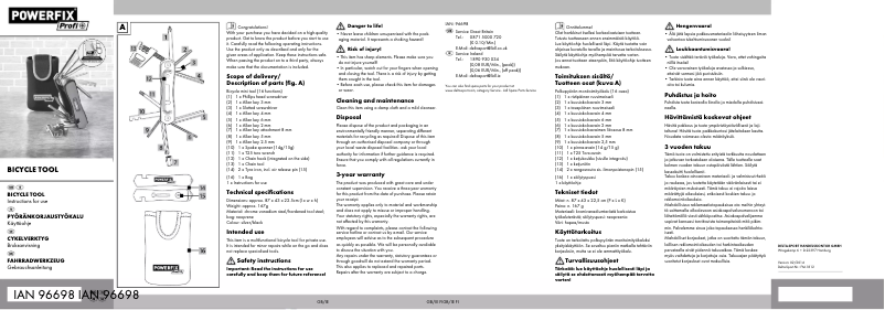 Página 1 del manual Manual de usuario Powerfix IAN 96698