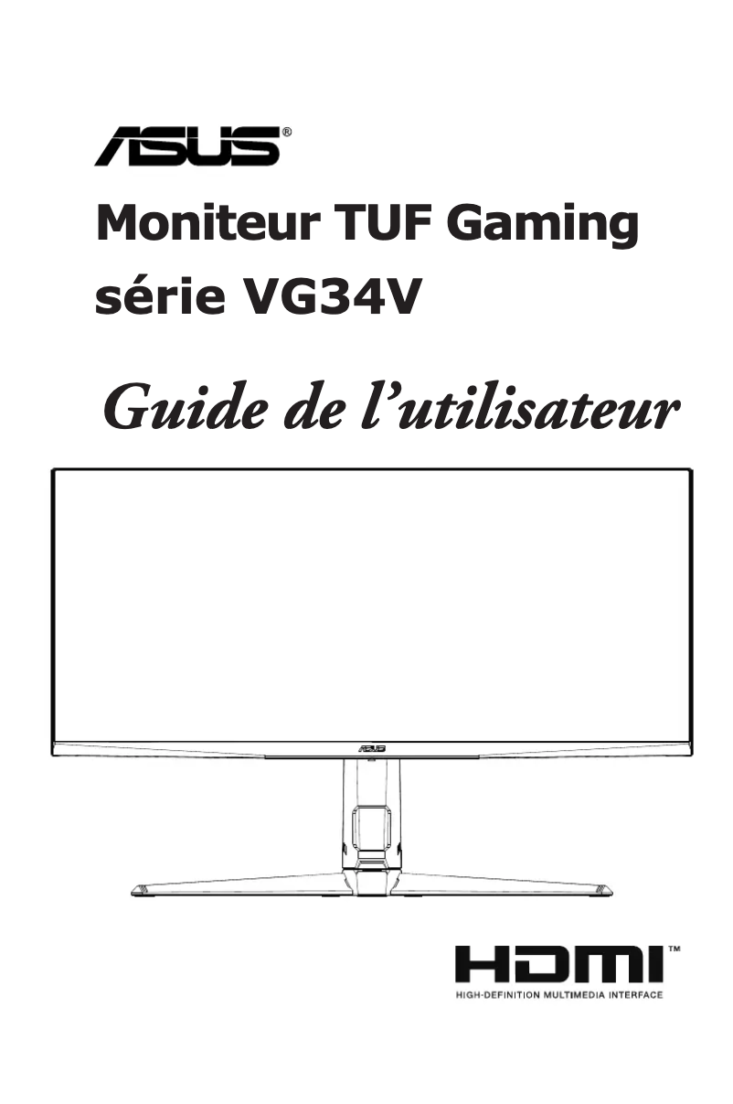 Page n°1 - Manuel utilisateur Asus TUF Gaming VG34VQEL1A
