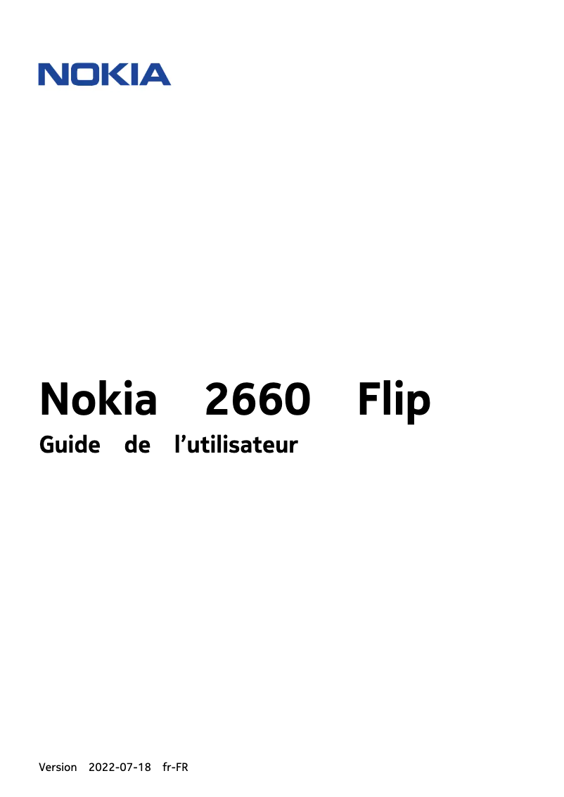 Página 1 del manual Manual de usuario Nokia 2660 Flip