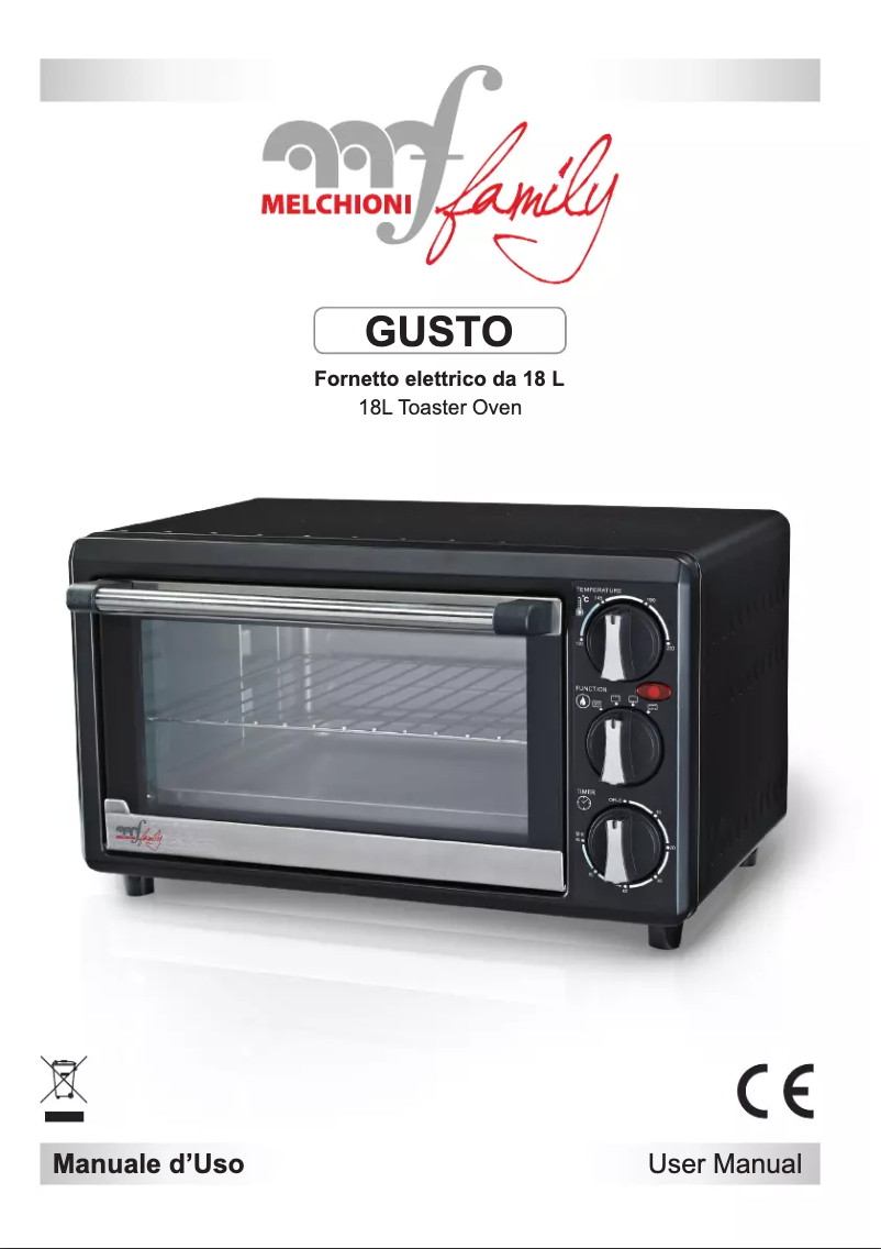 Page 1 de la notice Manuel utilisateur Melchioni GUSTO 18