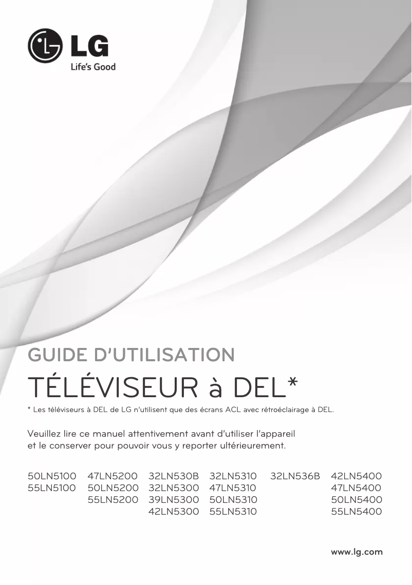Page n°1 - Manuel utilisateur LG 42LN5300