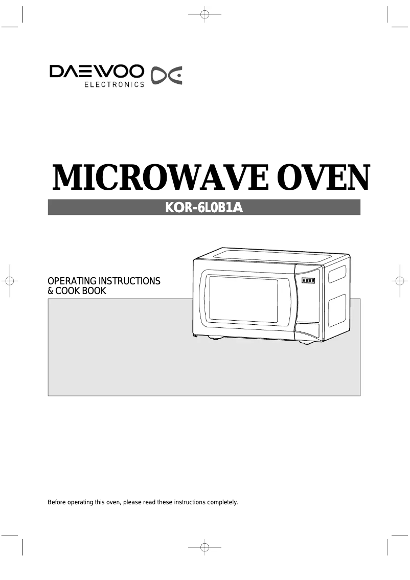 Página 1 del manual Manual de usuario Daewoo KOR-6L0B1A