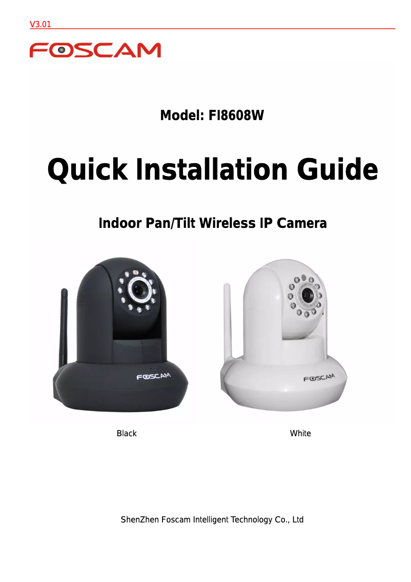 Page 1 de la notice Manuel utilisateur Foscam FI8608W