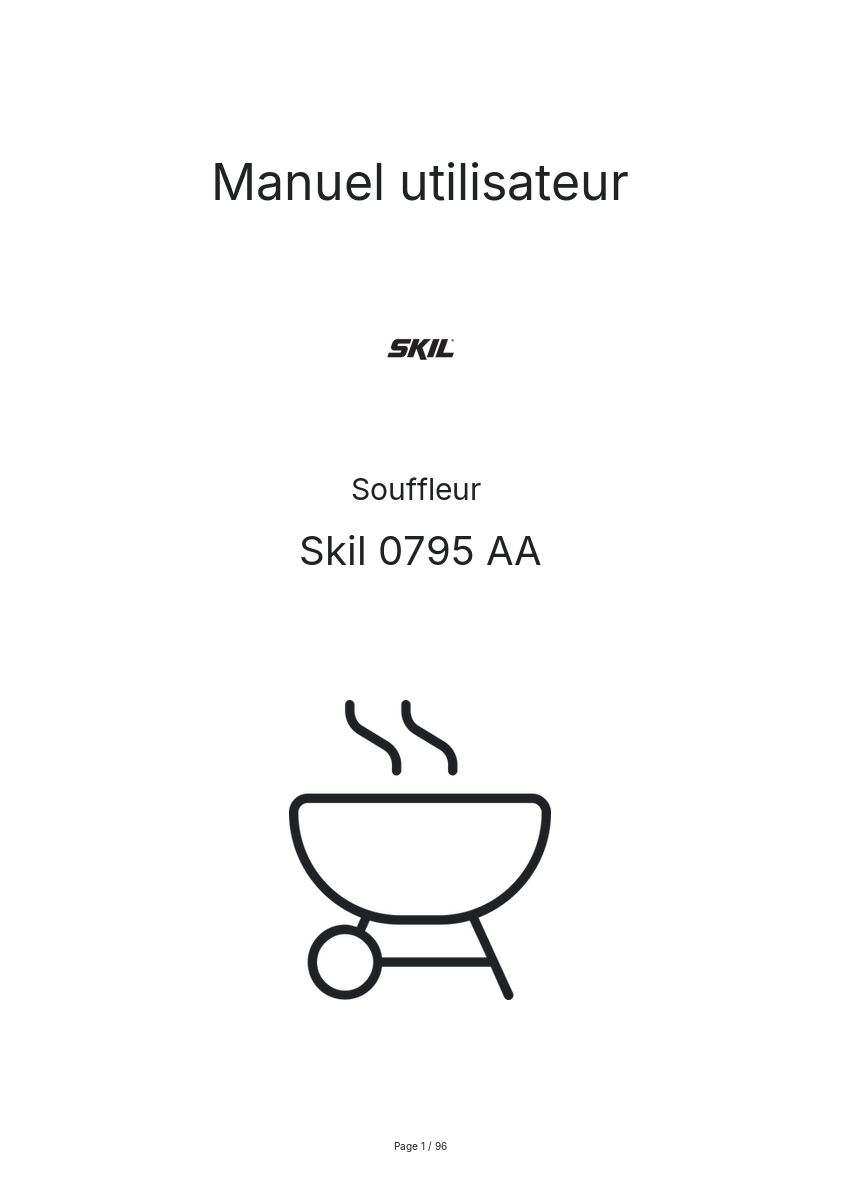 Image de la première page du manuel de l'appareil 0795 AA