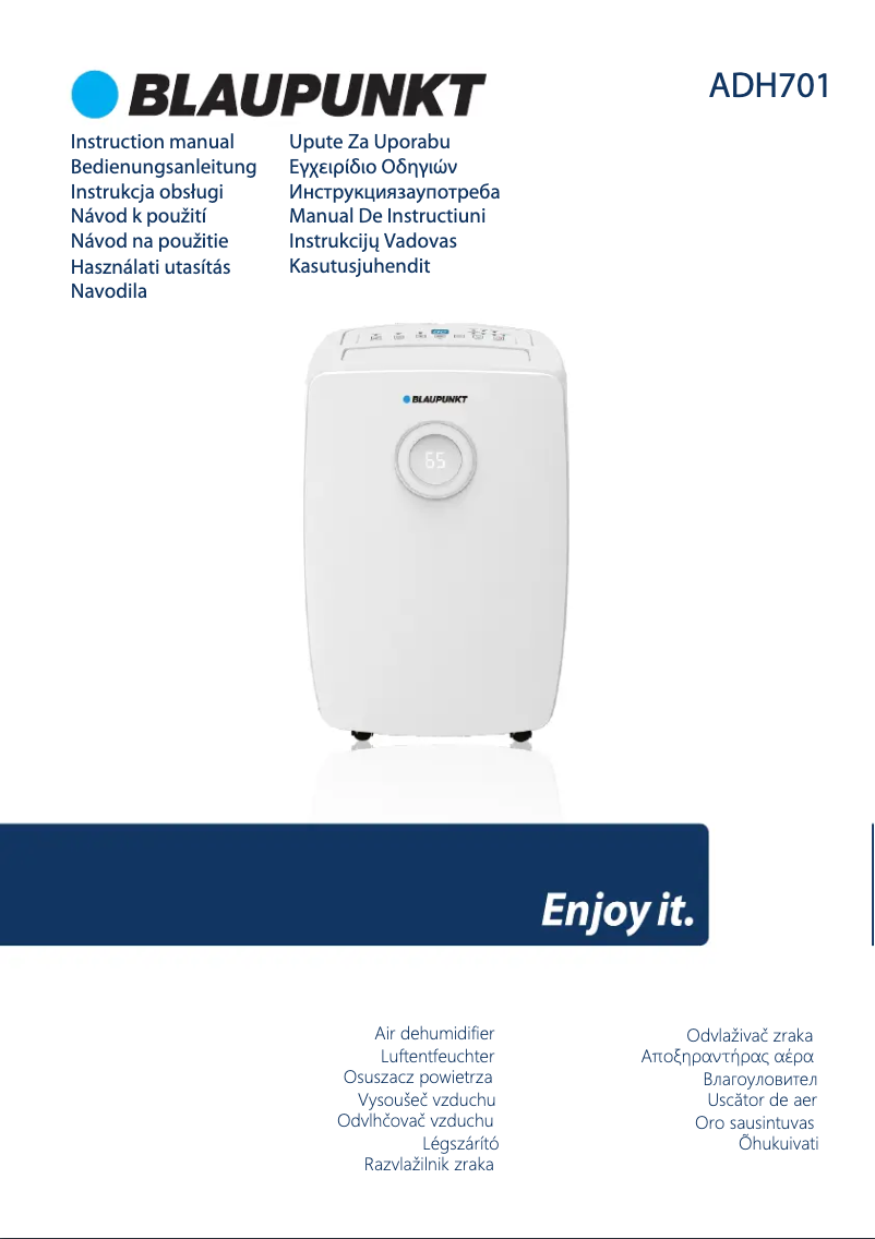 Page n°1 - Manuel utilisateur Blaupunkt ADH701