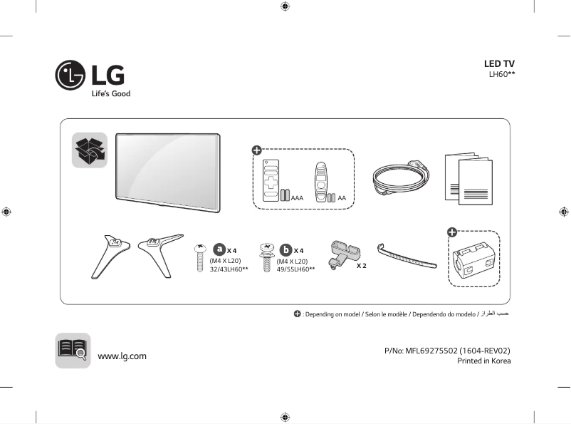 Página 1 del manual Manual de usuario LG 32LH602U