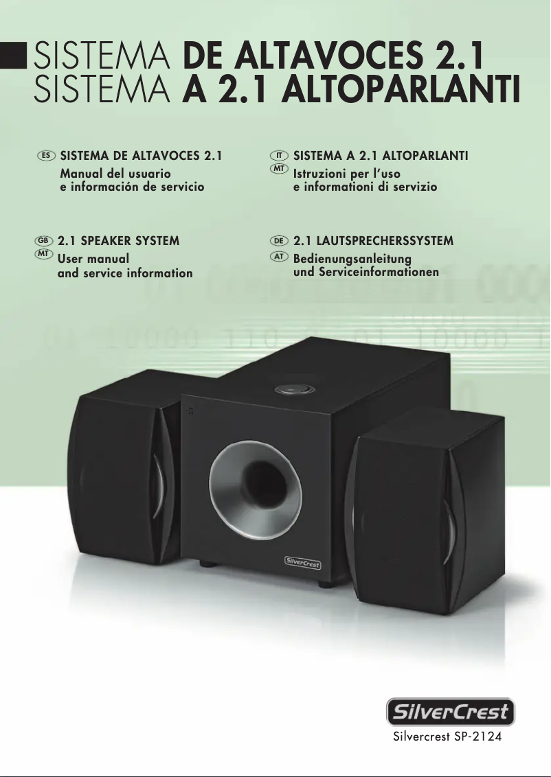 Image de la première page du manuel de l'appareil SP2124