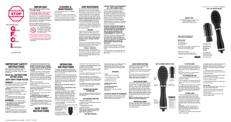 Página 1 del manual Manual de usuario Conair BC191N