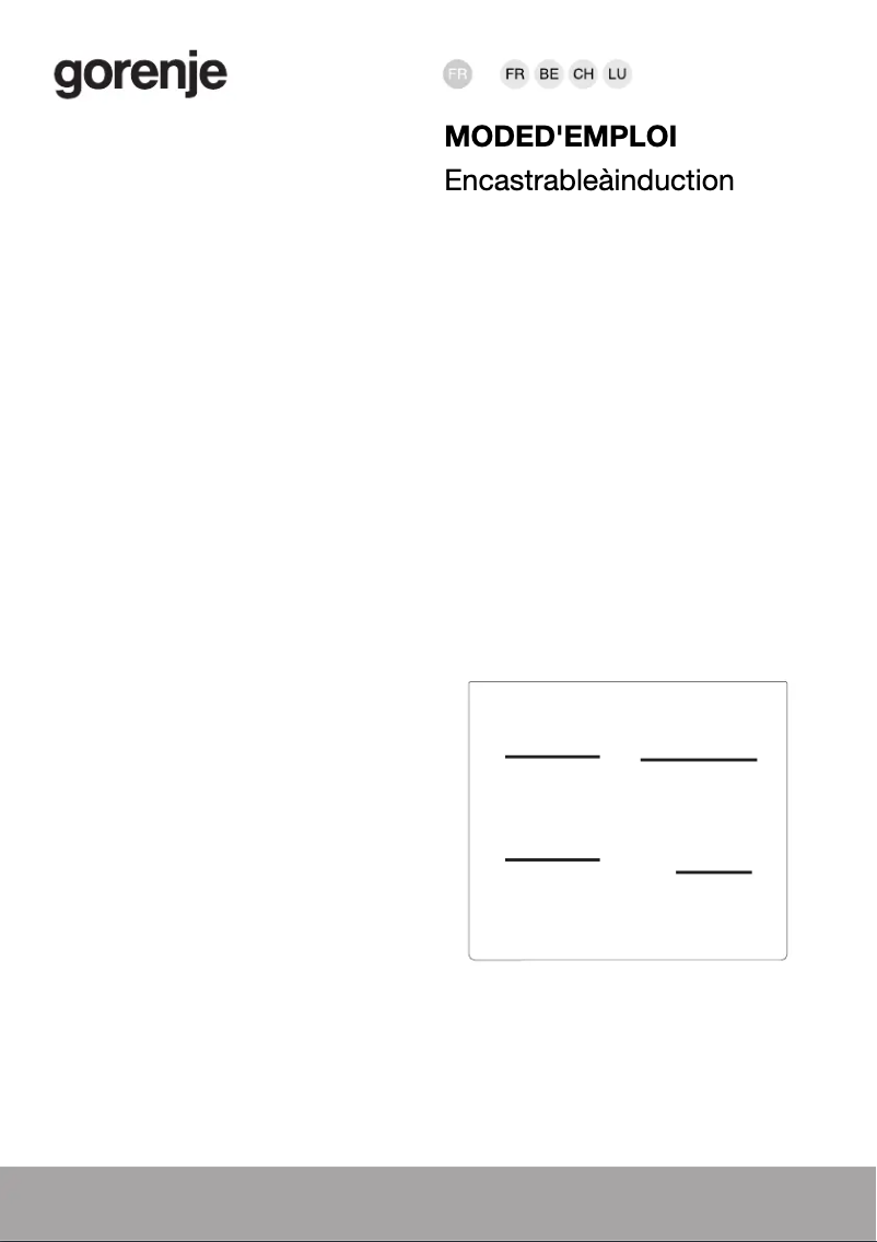 Page n°1 - Guide d'installation Gorenje IT641BSC7