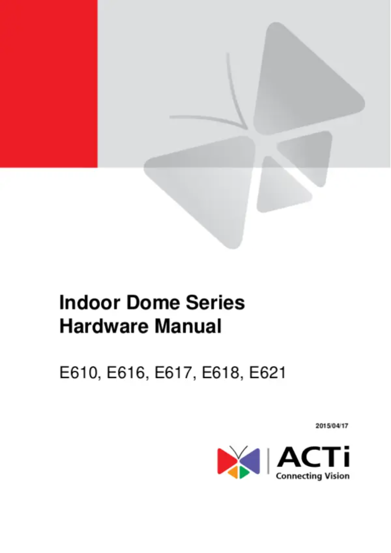 Page 1 de la notice Manuel utilisateur ACTi E616