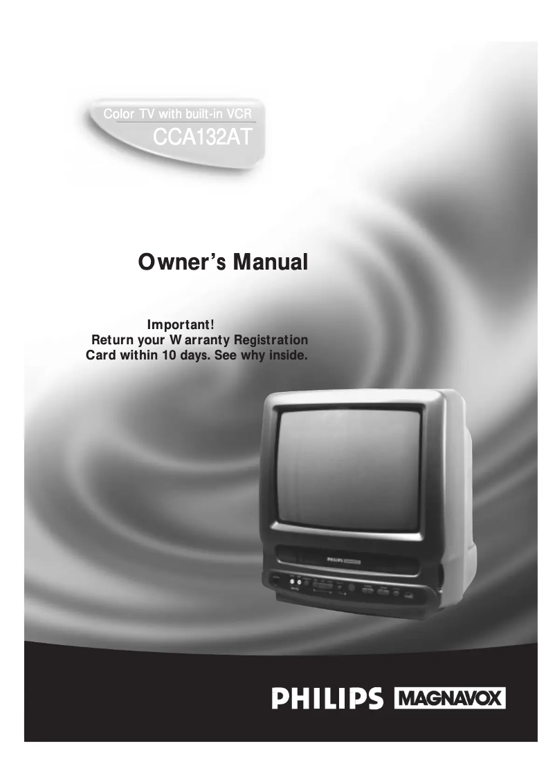 Page n°1 - Manuel utilisateur Philips Magnavox CCA132AT