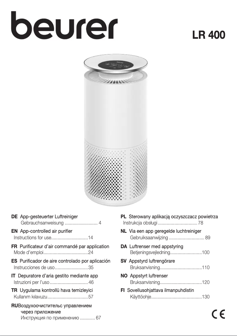 Page n°1 - Manuel utilisateur Beurer LR 401