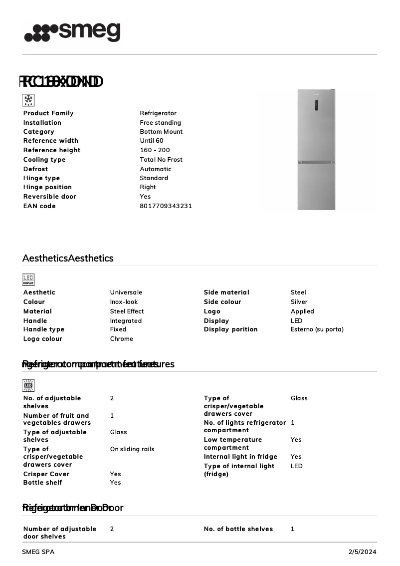 Image de la première page du manuel de l'appareil RC18XDND