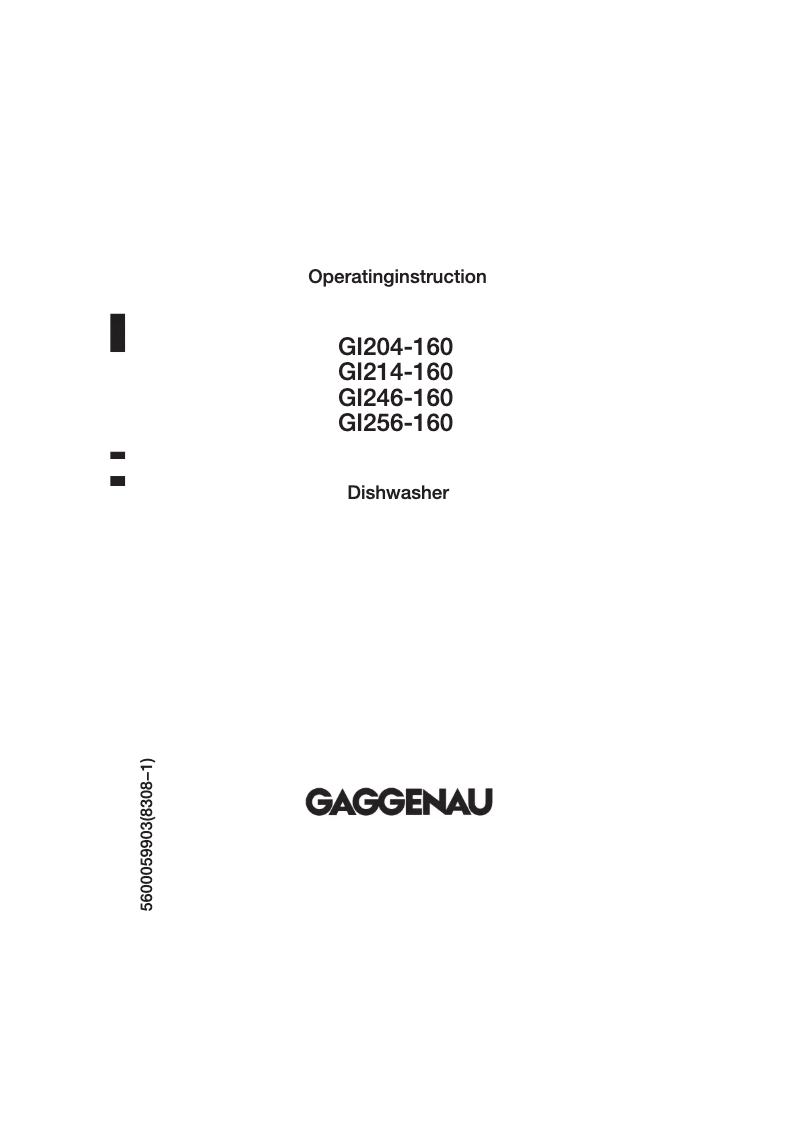 Page n°1 - Manuel utilisateur Gaggenau GI 256-160