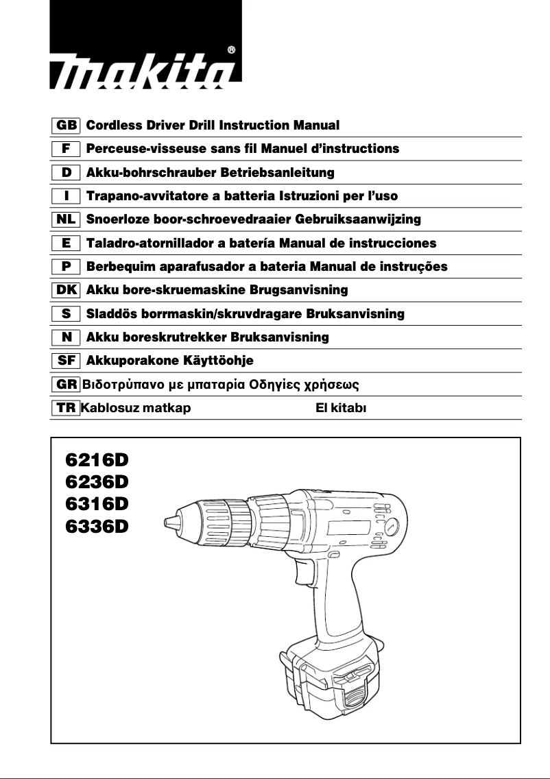 Page 1 de la notice Manuel utilisateur Makita 6236D
