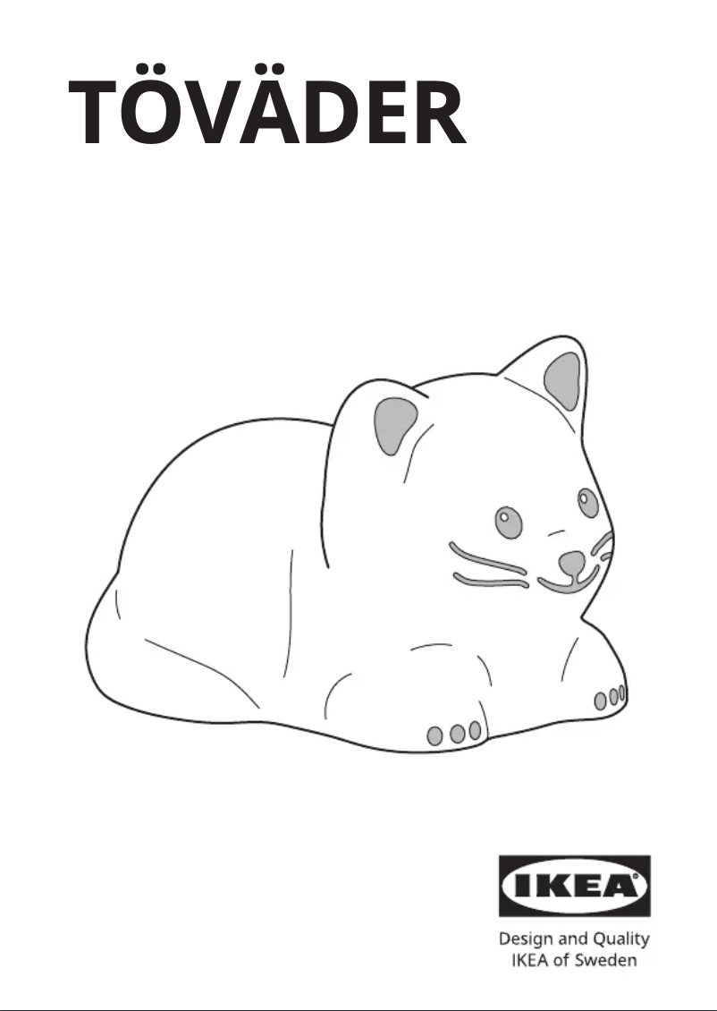 Page 1 de la notice Manuel utilisateur Ikea TÖVÄDER 105.225.51