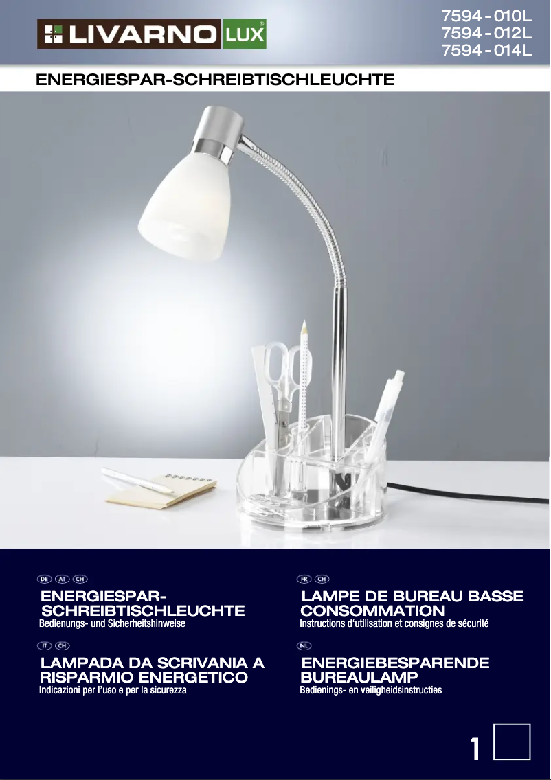 Page 1 de la notice Manuel utilisateur Livarno Lux 7594-010L