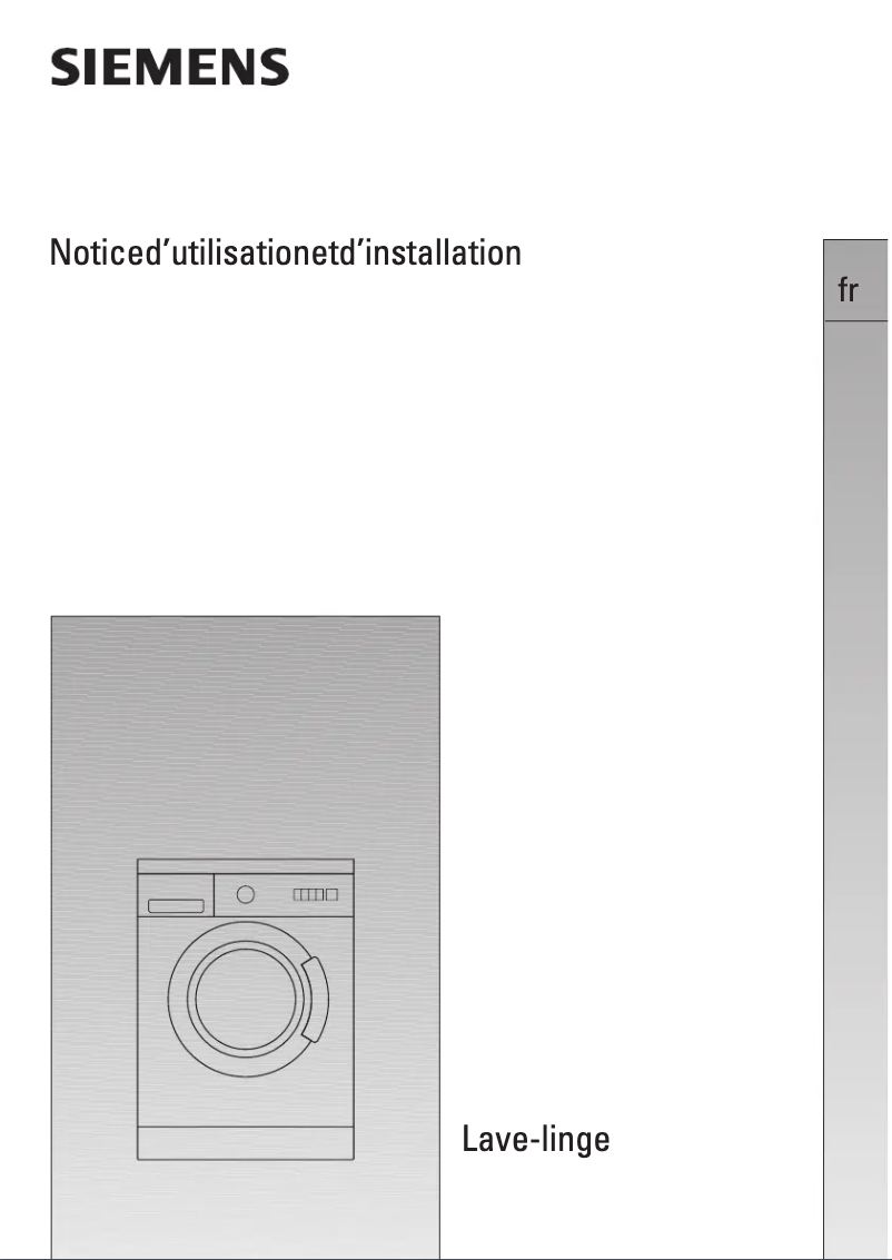 Page 1 de la notice Manuel utilisateur Siemens WXLP1360FG