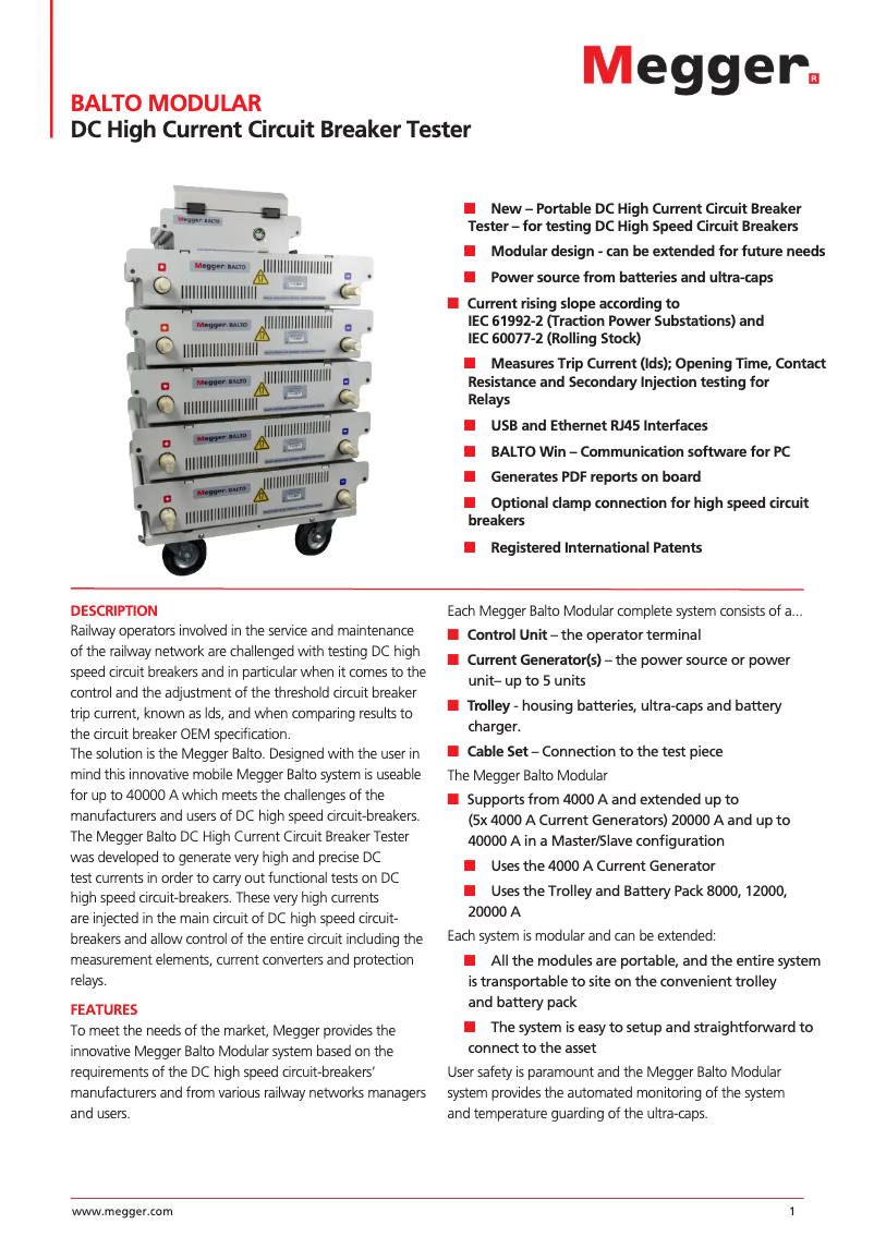 Image de la première page du manuel de l'appareil BALTO Modular