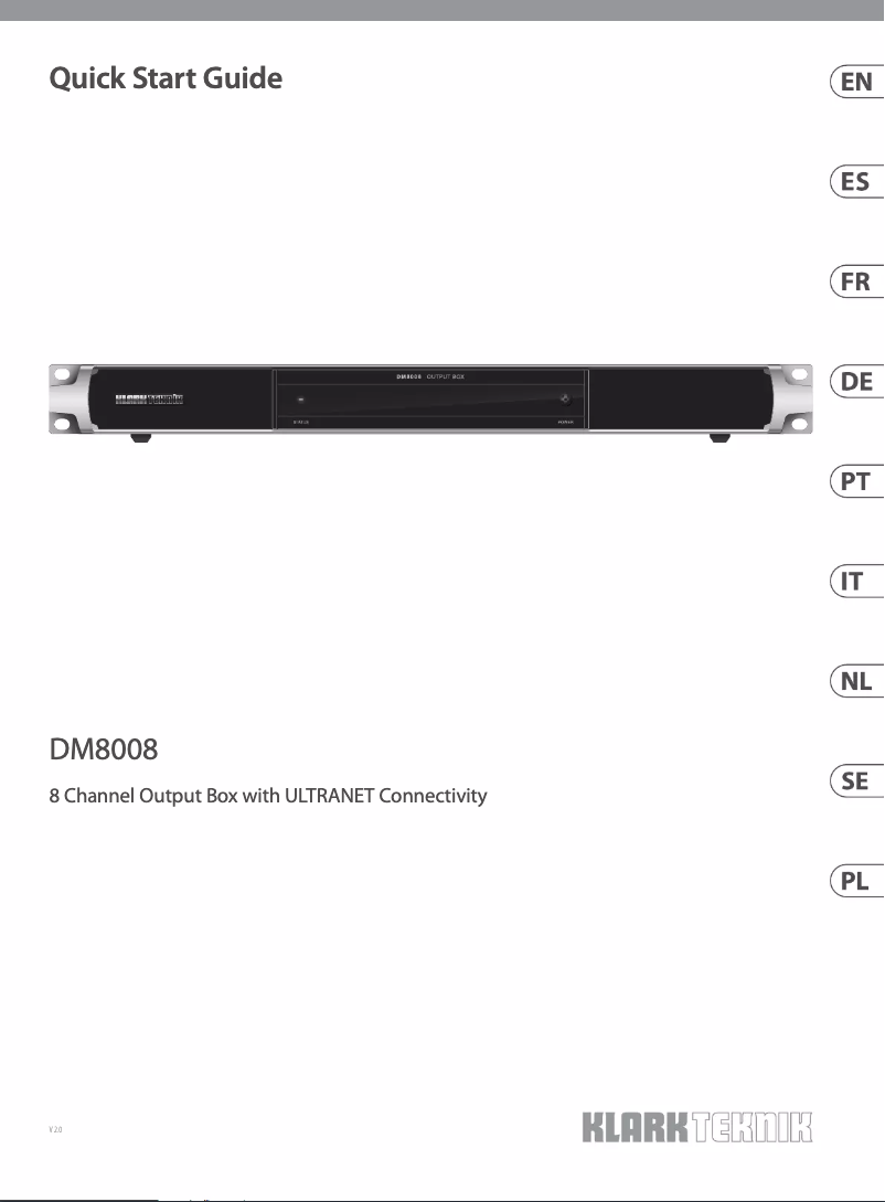 Image de la première page du manuel de l'appareil DM8008