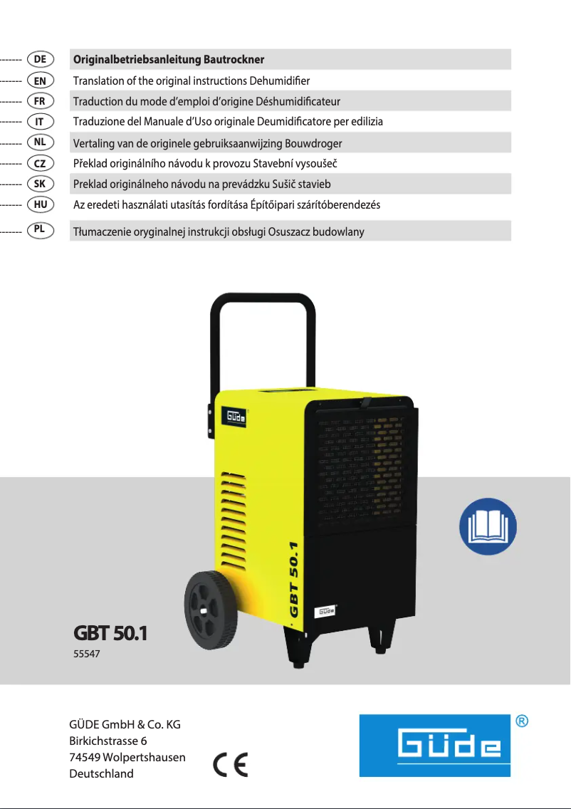 Image de la première page du manuel de l'appareil GBT 50.1